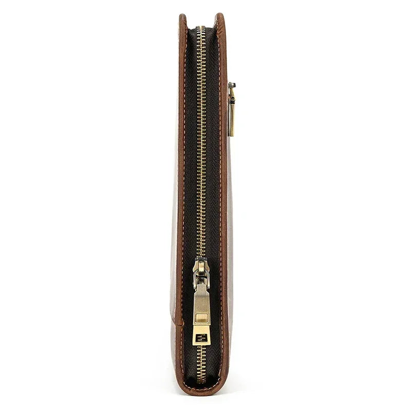 Men’s Leather Padfolio - Zip Around 3-Ring Binder