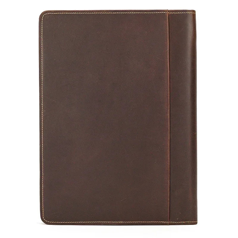 Men’s Leather Padfolio - Zip Around 3-Ring Binder
