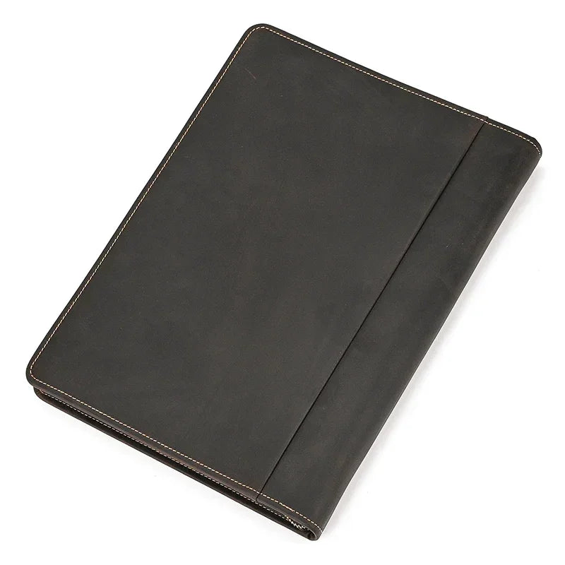 Men’s Leather Padfolio - Zip Around 3-Ring Binder