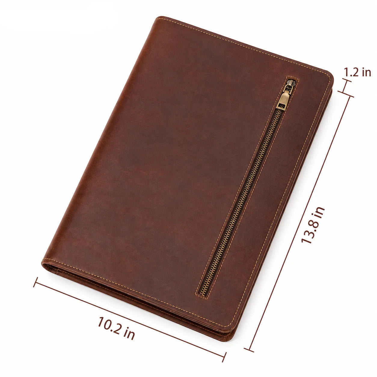 Men’s Leather Padfolio - Zippered Business Organizer