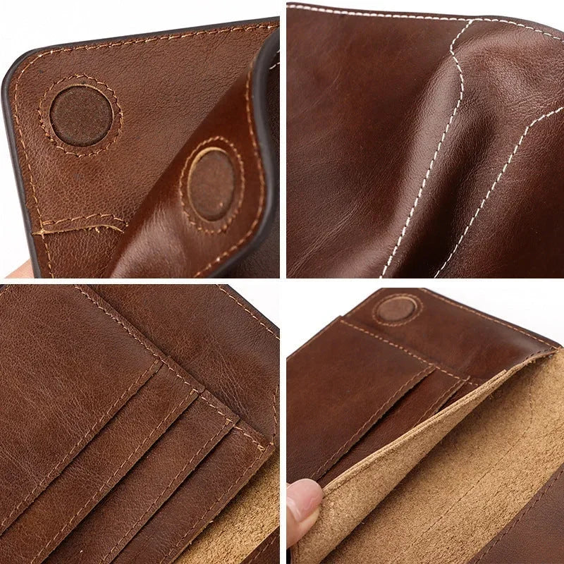 Men’s Leather RFID Passport Holder - Card & Boarding Pass Slots