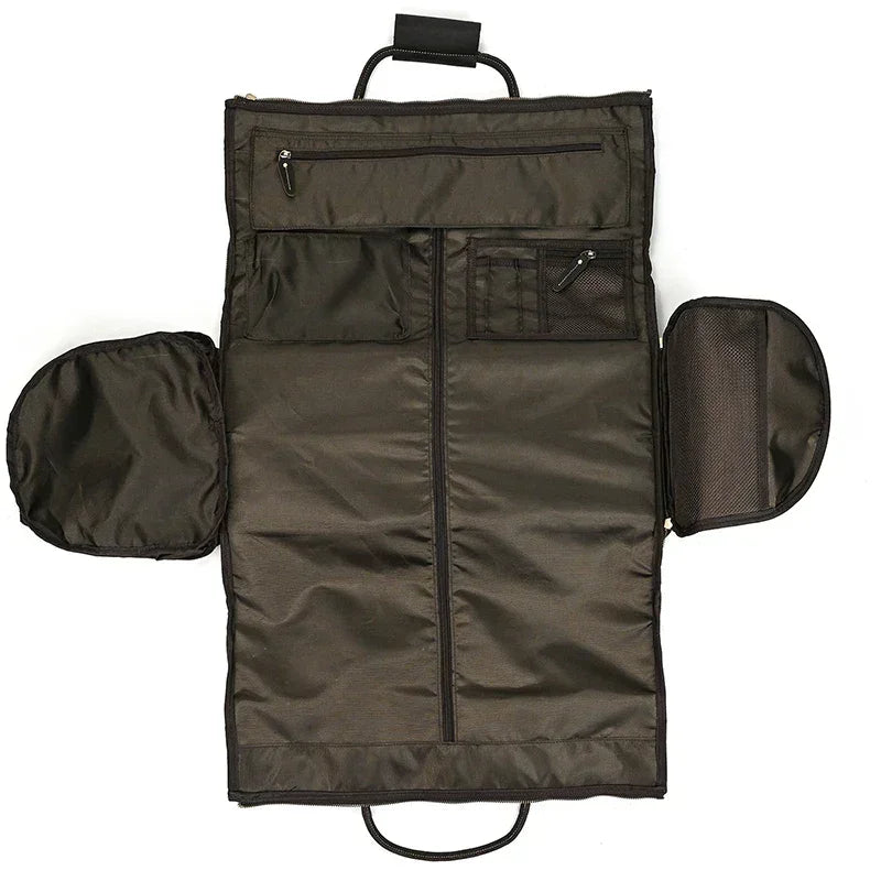 Men’s Leather Rolling Duffle Bag – Wheeled Weekender Travel Bag