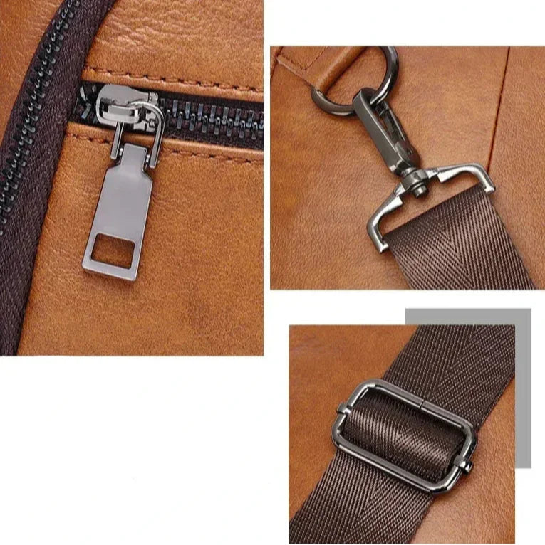 Men’s Leather Sling Bag – Compact Crossbody Everyday Carry
