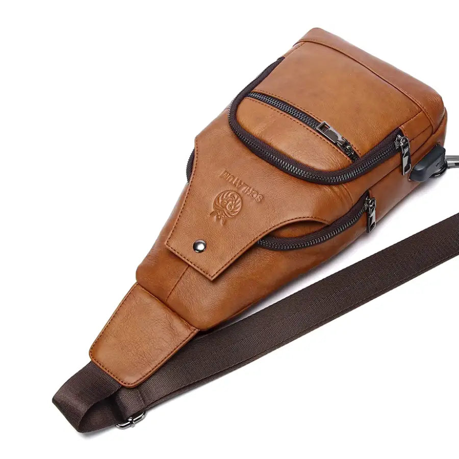 Men’s Leather Sling Bag – Compact Crossbody Everyday Carry