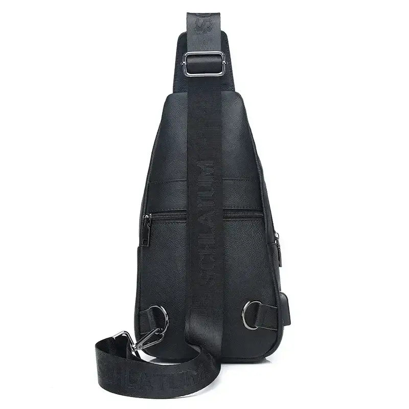 Men’s Leather Sling Bag – Compact Crossbody Everyday Carry
