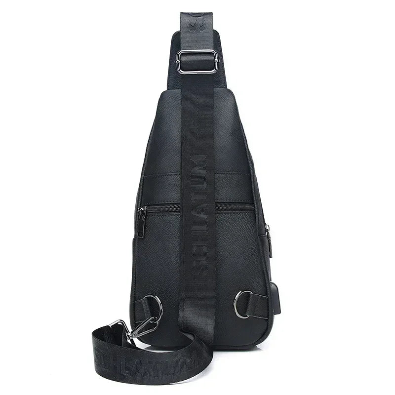 Men’s Leather Sling Bag – Compact Crossbody Everyday Carry