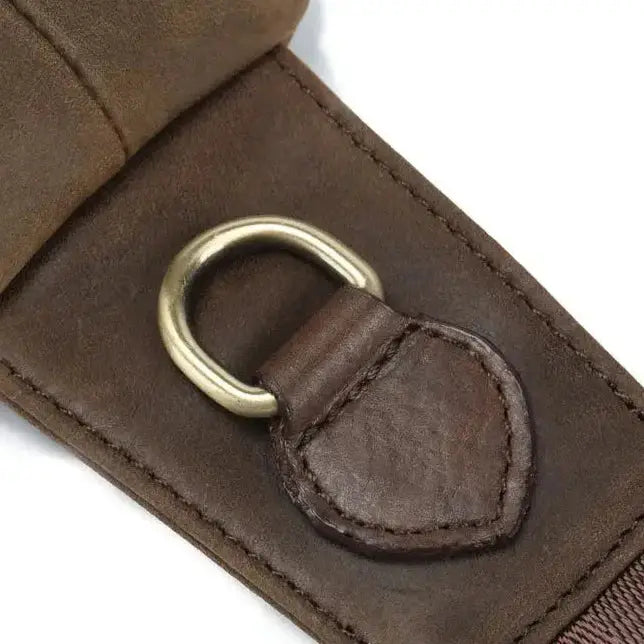Men’s Leather Sling Bag – Slim Chest Carry with Zippered Pockets