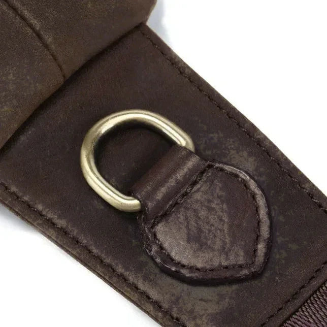 Men’s Leather Sling Bag – Slim Chest Carry with Zippered Pockets