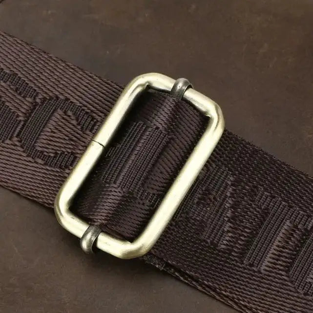 Men’s Leather Sling Bag – Slim Chest Carry with Zippered Pockets