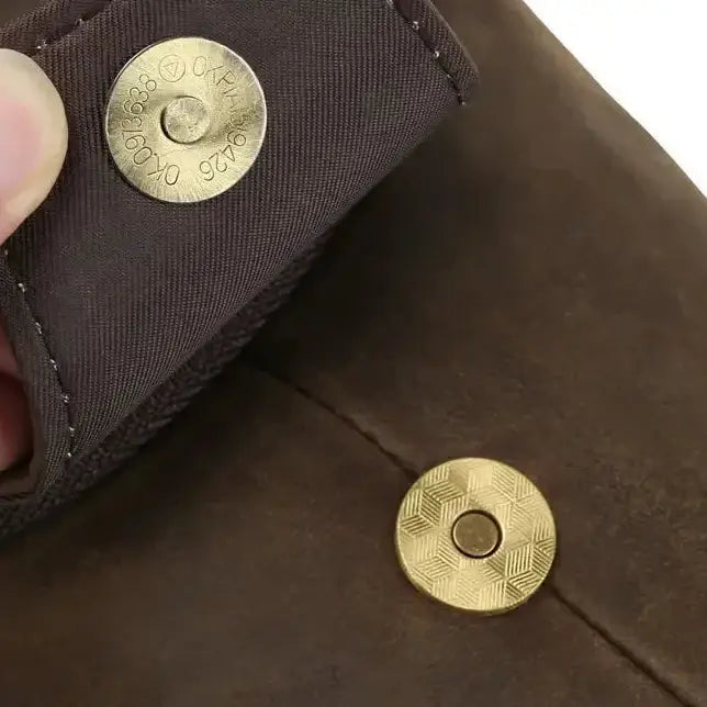 Men’s Leather Sling Bag – Slim Chest Carry with Zippered Pockets