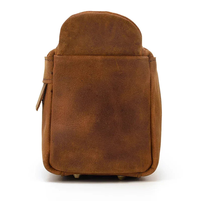 Men’s Leather Toiletry Bag – Compact Travel Dopp Kit