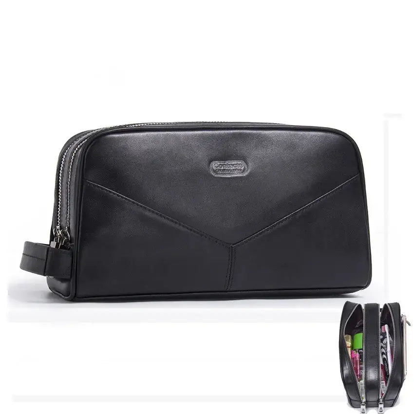 Men’s Leather Toiletry Bag – Vintage Travel Dopp Kit