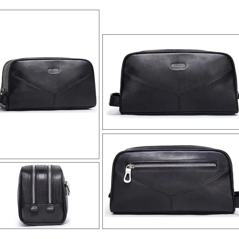 Men’s Leather Toiletry Bag – Vintage Travel Dopp Kit