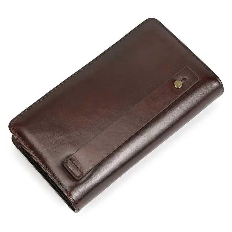 Men’s Leather Zip Wallet – Single or Double Zip Clutch
