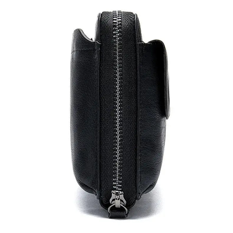 Men’s Leather Zip Wallet – Single or Double Zip Clutch
