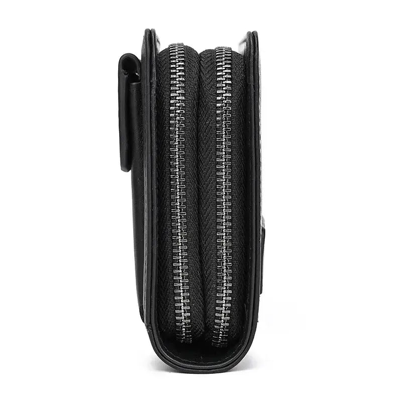 Men’s Leather Zip Wallet – Single or Double Zip Clutch