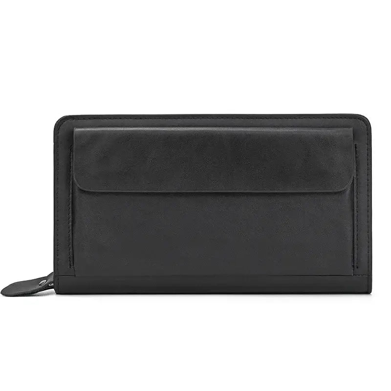 Men’s Leather Zip Wallet – Single or Double Zip Clutch