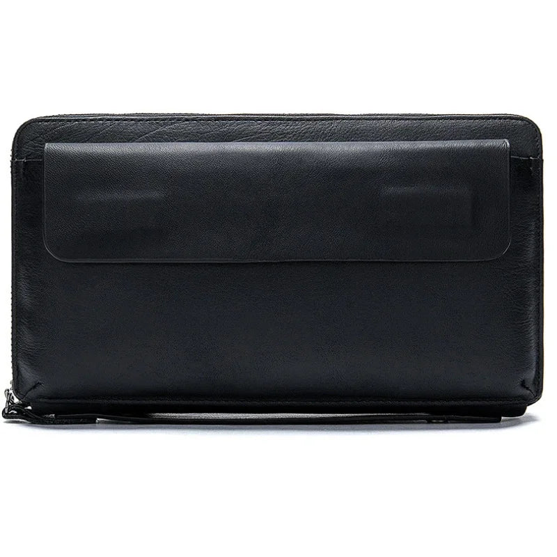 Men’s Leather Zip Wallet – Single or Double Zip Clutch
