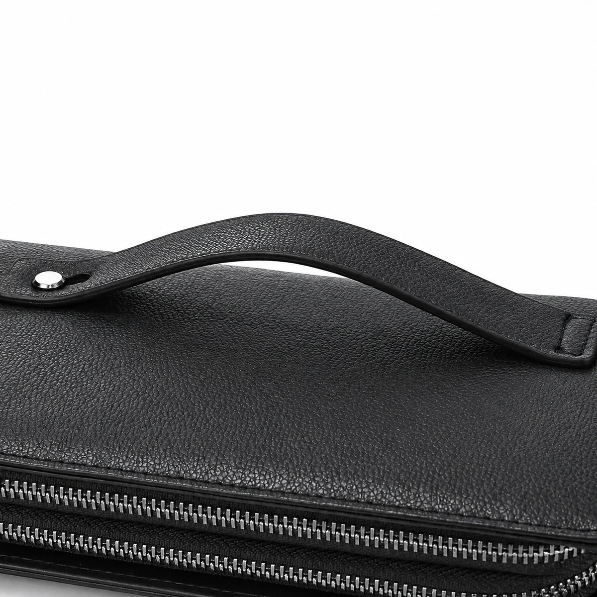 Men’s Leather Clutch Bag - Single Zip Wristlet