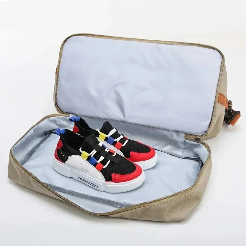 Men’s Nylon Duffle Bag - Trolley Strap Weekender with Shoe Pocket