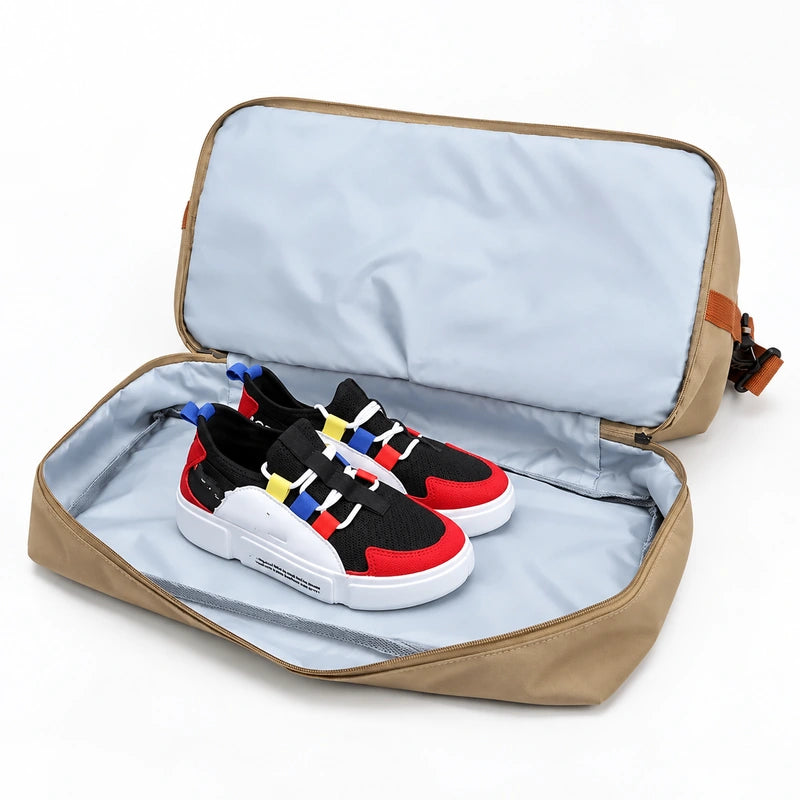 Men’s Nylon Duffle Bag - Trolley Strap Weekender with Shoe Pocket