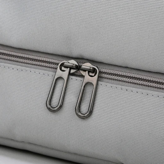 Men’s Nylon Duffle Bag - Trolley Strap Weekender with Shoe Pocket