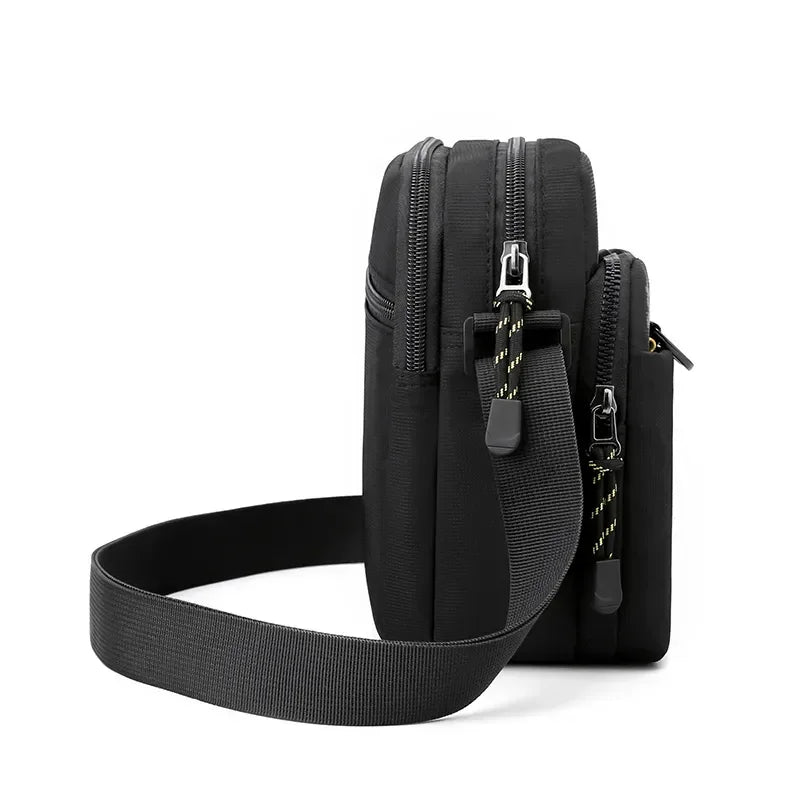 Men’s Nylon Sling Bag - Compact Crossbody Chest Bag