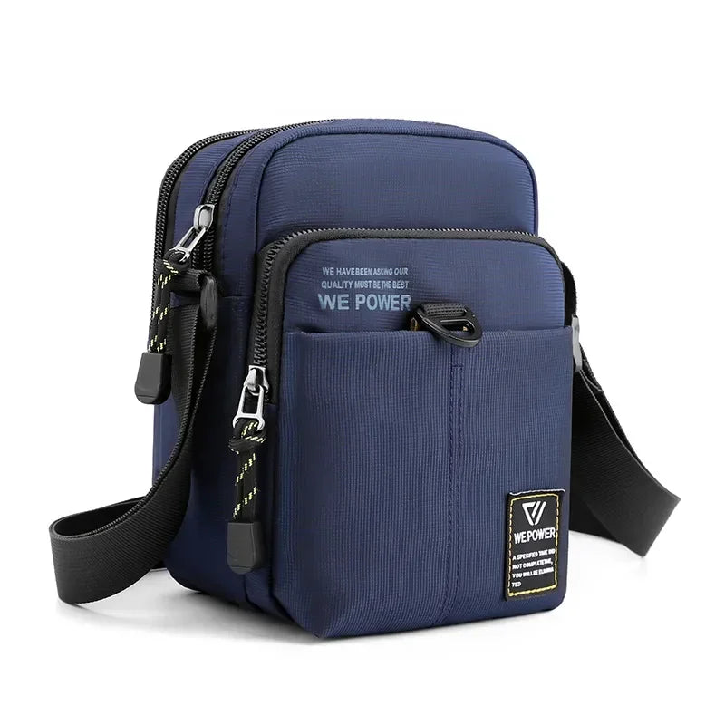 Men’s Nylon Sling Bag - Compact Crossbody Chest Bag - Navy