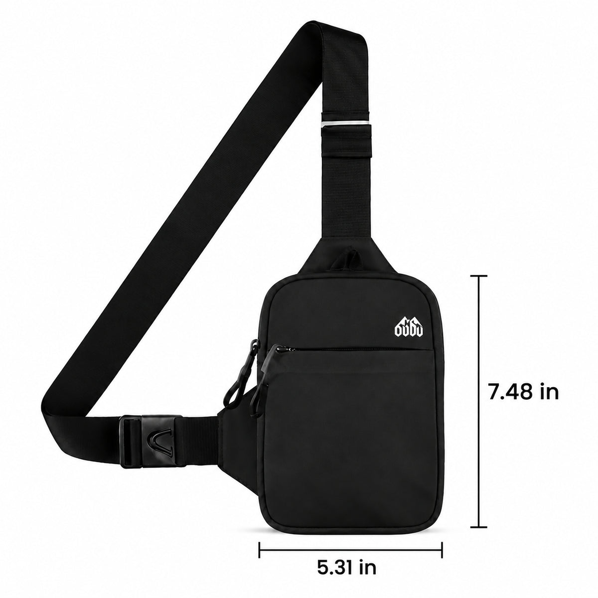 Men’s Nylon Sling Bag - Water-Resistant Chest Bag with Zip Pocket