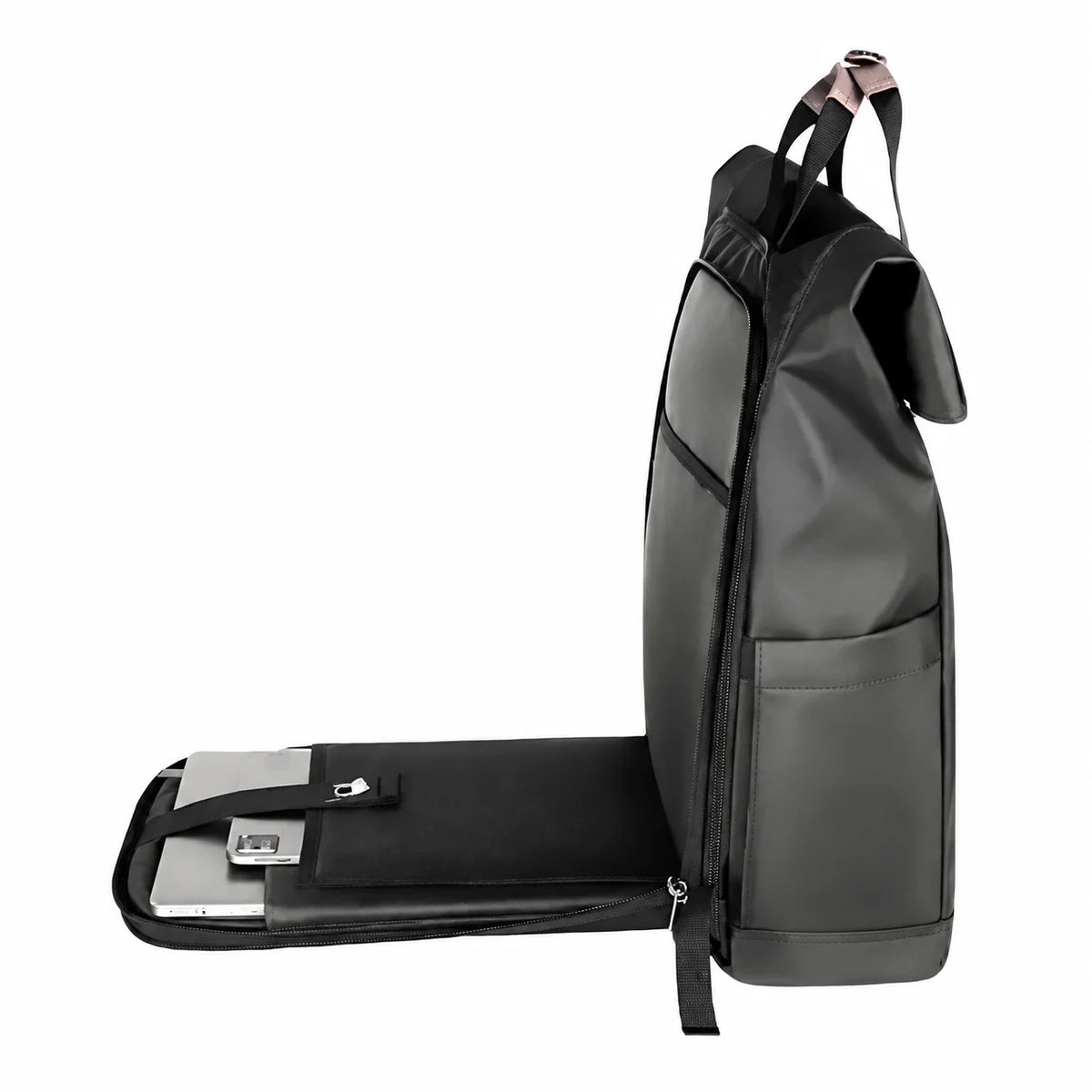 Men’s Roll-Top Backpack - USB Charging 15.6’’ Laptop Bag