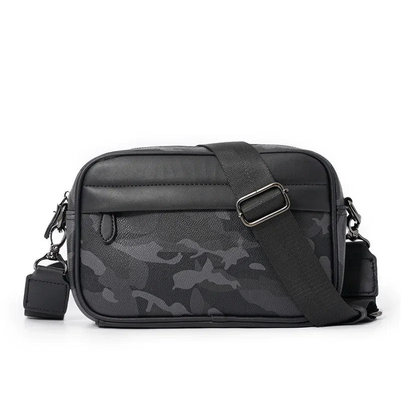 Men’s Rectangular Crossbody Bag – Compact Everyday Carry - Dark gray