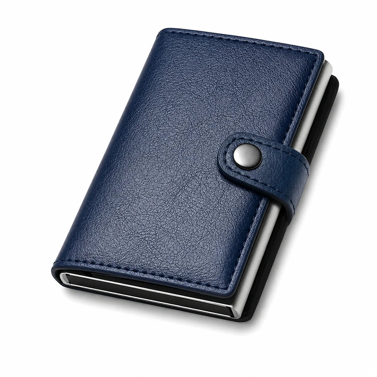 Men’s RFID Card Holder - Pop-Up Wallet with Cash Pocket - Blue