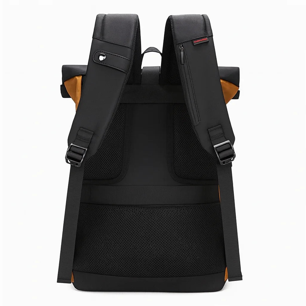 Men’s Roll Top Backpack – Water Resistant Urban Backpack for Everyday Carry