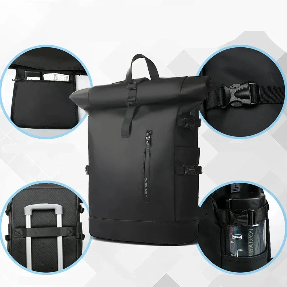 Men’s Roll Top Backpack – Waterproof Expandable Everyday Backpack
