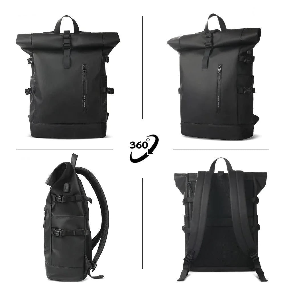 Men’s Roll Top Backpack – Waterproof Expandable Everyday Backpack