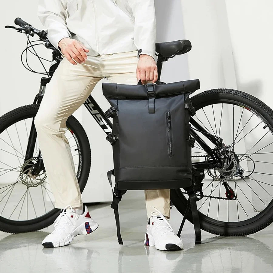 Men’s Roll Top Backpack – Waterproof Expandable Everyday Backpack