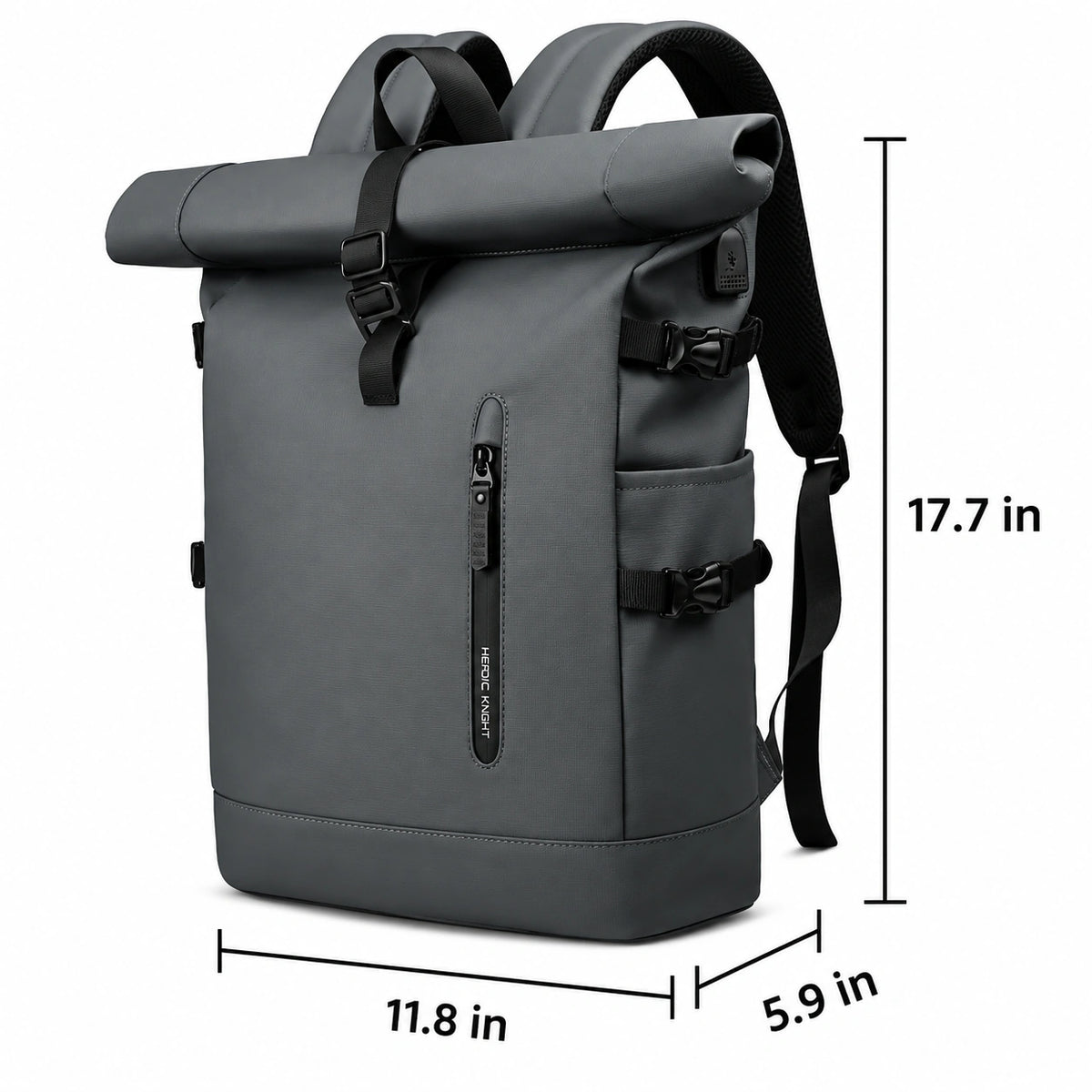 Men’s Roll Top Backpack – Waterproof Expandable Everyday Backpack