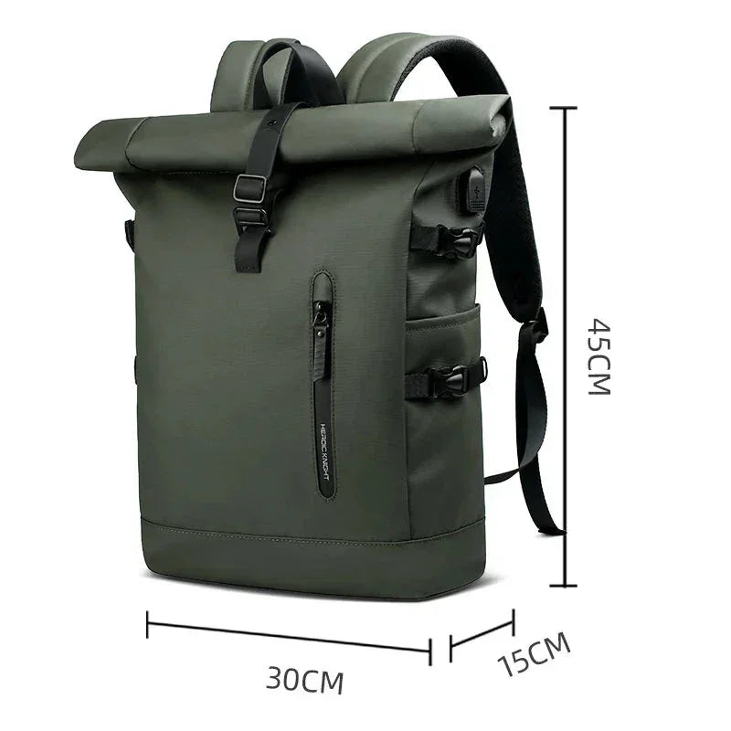 Men’s Roll Top Backpack – Waterproof Expandable Everyday Backpack