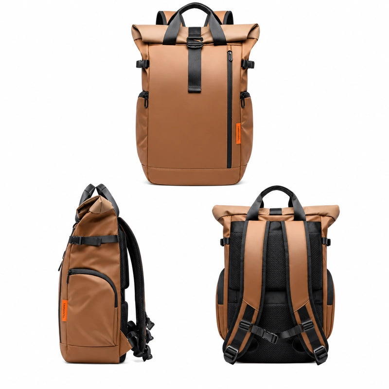 Men’s Roll-Top Backpack – Waterproof Travel & Work Bag