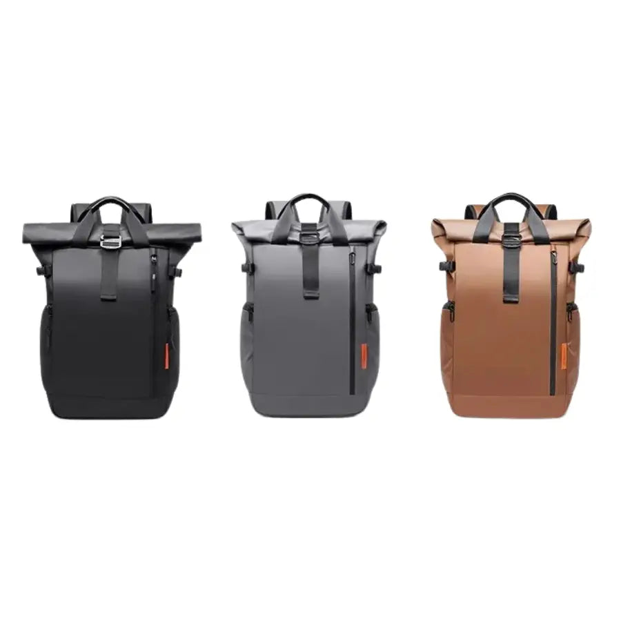 Men’s Roll-Top Backpack – Waterproof Travel & Work Bag