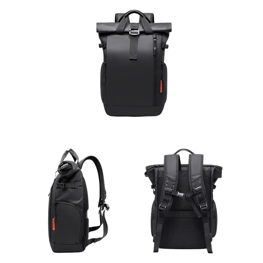 Men’s Roll-Top Backpack – Waterproof Travel & Work Bag