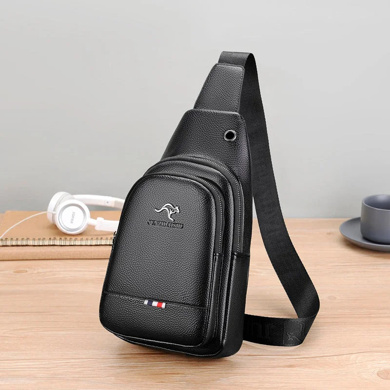 Men’s Sling Bag - 2-Pocket Crossbody Chest Bag