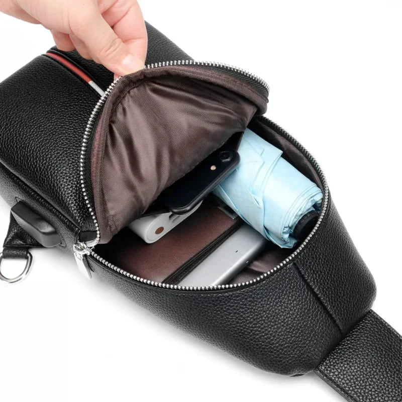 Men’s Sling Bag - Adjustable Crossbody Chest Bag