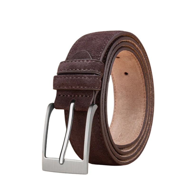 Men's Suede Belt – Casual Leather Belt with Pin Buckle