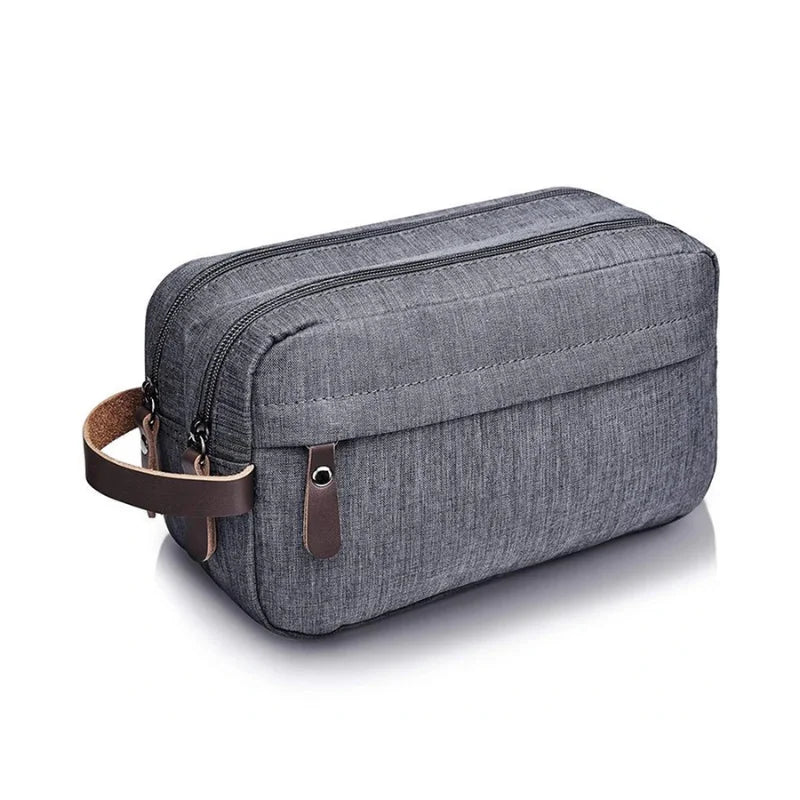 Men’s Toiletry Bag - Water-Resistant Travel Organizer - Gray