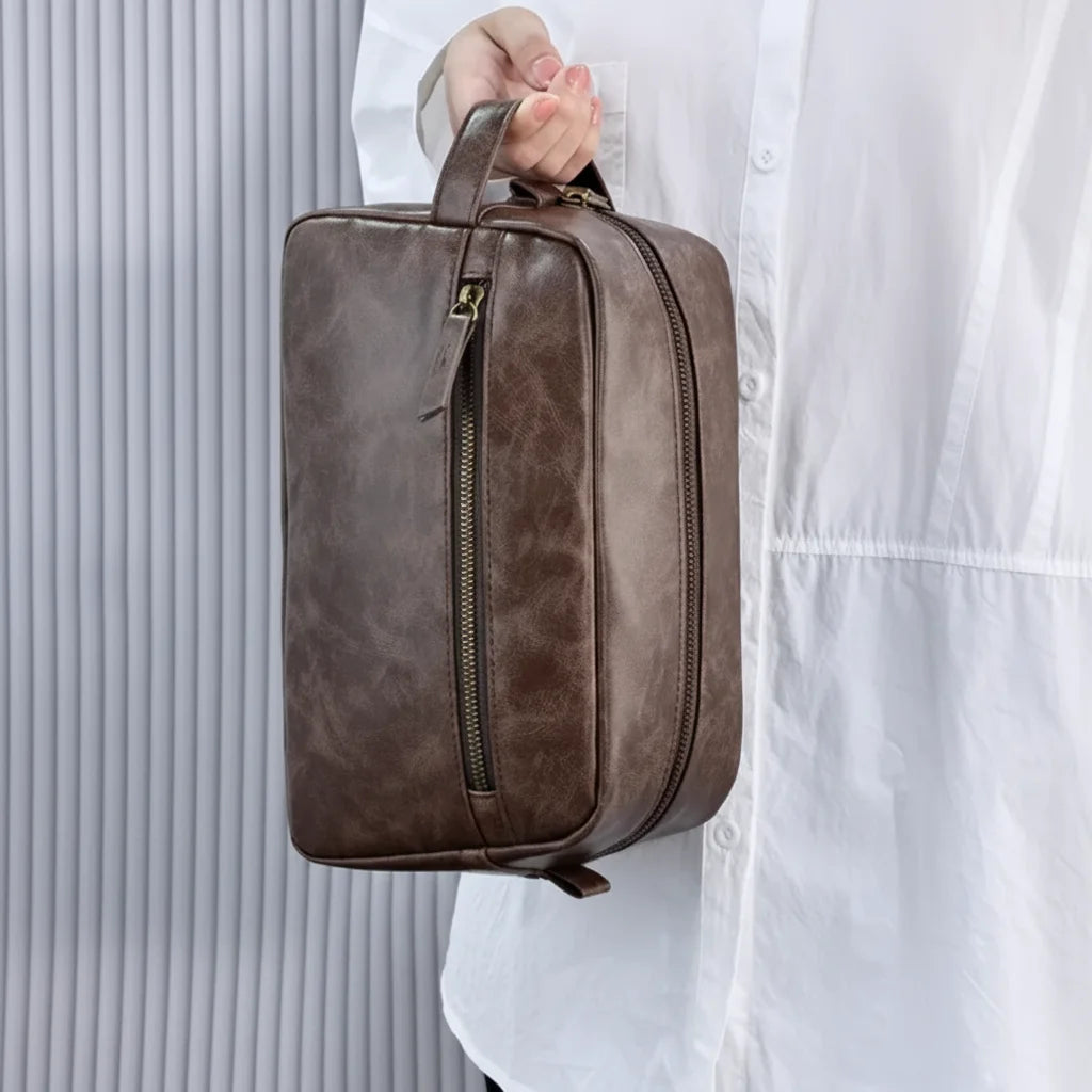 Men’s Toiletry Bag - Zip Front Pocket Dopp Kit