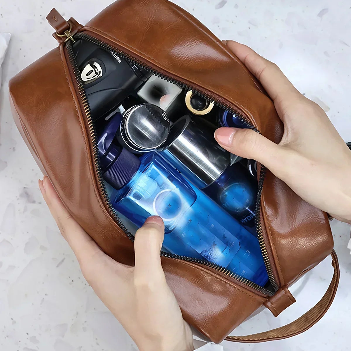 Men’s Toiletry Bag - Zip Front Pocket Dopp Kit