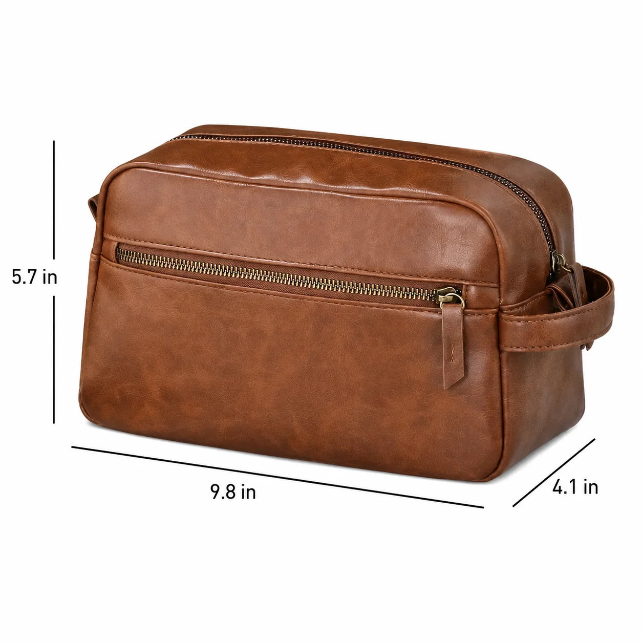 Men’s Toiletry Bag - Zip Front Pocket Dopp Kit