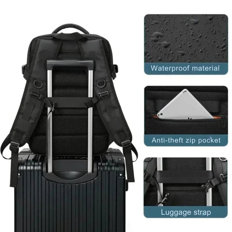 Men’s Travel Backpack – Expandable 28–40L Cabin Carry-On