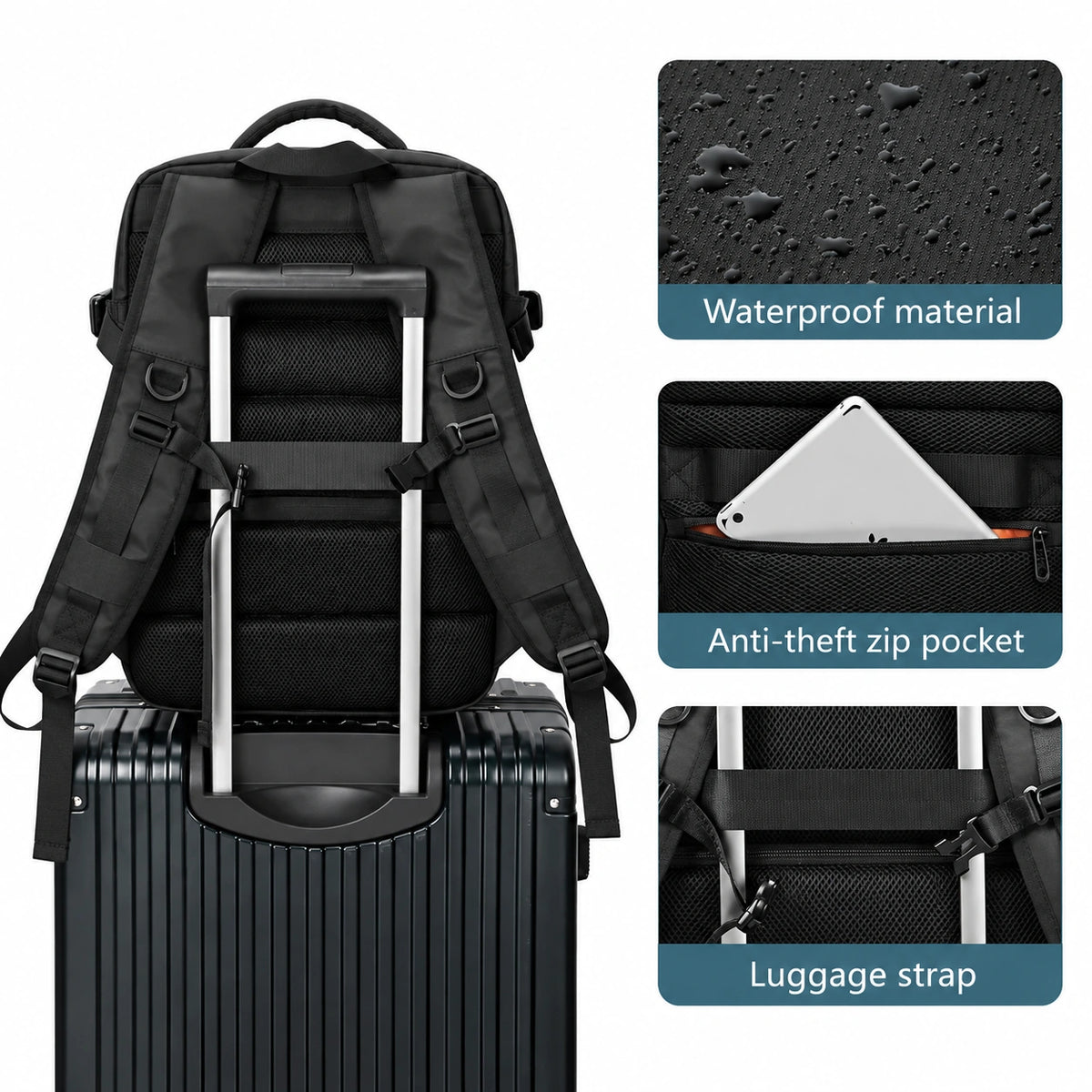 Men’s Travel Backpack – Expandable 28–40L Cabin Carry-On